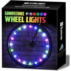 LED Bike Wheel Lights,2-Tire Pack Bike Lights with Batteries Included,Bicycle Lights-Stocking Stuffer Birthday Gift for Kids,Adults,Boys,Girl