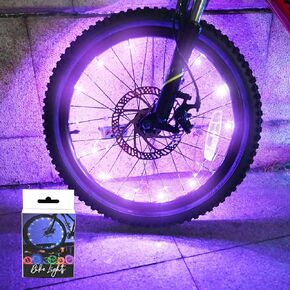 TINANA LED Bike Wheel Lights (1 Wheel Pack) Ultra Bright Waterproof Bicycle Spoke Lights Cycling Decoration Safety Warning Tire Strip Light for Kids Adults Night Riding