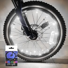 TINANA LED Bike Wheel Lights (1 Wheel Pack) Ultra Bright Waterproof Bicycle Spoke Lights Cycling Decoration Safety Warning Tire Strip Light for Kids Adults Night Riding