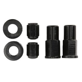 Acouto Rim Lock Nuts 6061-T6 Aluminum Black Spacer Bolts Kit Replacement for Yamaha YZ 125 250 250F 450F WR250R WR450R Motorcycle Accessory