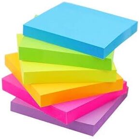 Early Buy Sticky Notes 6 Bright Color 12 Pads Self-Stick Notes 3 in x 3 in, 100 Sheets/Pad