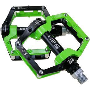 Bicycle Pedals-Aluminium Alloy Bicycle Pedals-Mountain Bike Pedals with Removable Non-Slip Studs 9/16