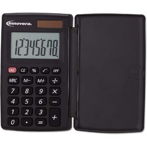 Innovera 15921 15921 Pocket Calculator with Hard Shell Flip Cover, 8-Digit, LCD