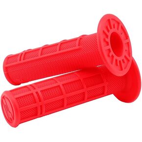 ATV Hand Grips 7/8" Soft Rubber Grip Compatible with ATV Arctic Cat Suzuki Yamaha Kawasaki Honda 400ex -Red
