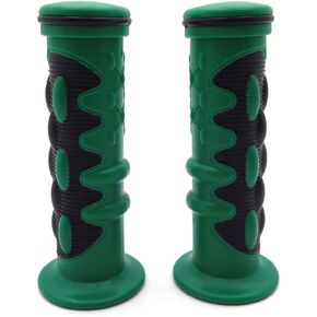 HTTMT XH4066- Atv Watercraft Web Gel Hand Grips Green Compatible With Quad Kawasaki Polaris Seadoo Recon Rincon Brute Force Prairie Atv Bruin Grizzly Kodiak(7/8 Inches Both Side)