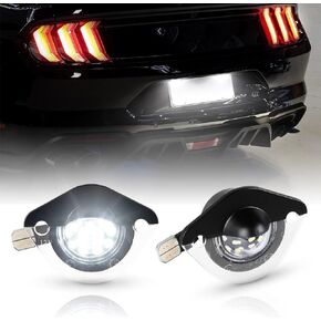 Gempro LED License Plate Light Assembly Rear bumper Tag Lamp for 1994-2004 Ford Mustang Pickup Truck 6000K White, 2PCS