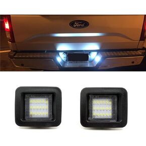 2PCS LED License Plate Light Lamp for 2015 2016 2017 2018 2019 2020 2021 Ford F150, 2017- up Ford Raptor Trucks, Clear Lens, Super White 6000K LED Lights