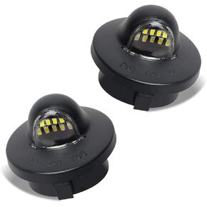 LED License Plate Light LED Tag Light Lamp Assembly Fit for Ford F150 F250 F350 Ranger Explorer Bronco Excursion Expedition, 6500K Black, 2PCS