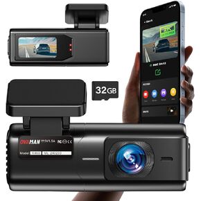 Dash Cam 2K 1440P WiFi Car Camera with 1.47 inch IPS Screen,2K Front Dash Camera for Cars, Mini Dashcams for Cars with Night Vision,24 Hours Parking Mode, Free 32GB Card,APP,G-Sensor.