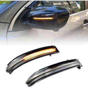 2pcs Dynamic Sequential Blink LED Side Mirror Turn Signal Light Assembly Compatible with Nis-san X-Trail T32 Ro-gue Qash-qai J11 Mu-rano Z52 Ju-ke Na-vara Path-finder