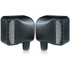 Xprite Smoke Lens LED Side Mirror with White Spot Lights and Amber Turn Signal Lights Compatible with 2007-2018 Jeep Wrangler JK JKU