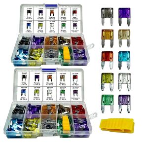 MuHize Automotive Assortment Fuses Kit - 242 PCS Upgrade Car Truck Blade Fuse(2024 New), Standard & Mini (2A 3A 5A 7.5A 10A 15A 20A 25A 30A 35A 40A) Fuses, Boat RV SUV Camper Replacement Fuse