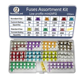 150Pcs Micro Blade Fuse Kit - Low Profile Mini Fuse Micro Car Blade Fuse Assortment, Fuses Automotive, ATM/APM Fuses Kit Auto ATM/APM Fuse for Car/RV/Truck/Motor(2A 3A 5A 7.5A 10A 15A 20A 25A 30A 35A)