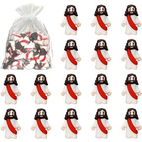 50 Pcs Mini Jesus Figurines Toys, Religious Jesus Party Favors Doll Miniature Savior Figurines for Christ, Tiny Jesus Figurine Gift Toy for Easter Egg Stuffers