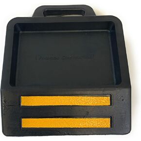 Pallet Jack Wheel Chock - Stop Rolling in Trailer or Truck - Rubber Heavy Duty Stopper with Base - Black
