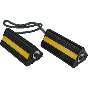Buyers Products WC24483 Wheel Chock Set, 4 x 4 x 8 Inch, 36 Inch Nylon Cord, Rust and Chemical Proof, Suggested for Ground Support Equipment And Utility Vehicles