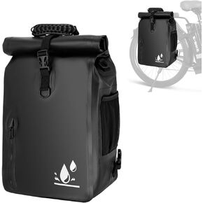YEEGO DIRECT Bike Bag, 29L Large Capacity Waterproof panniers bike bags, Bike Panniers Bike Rack Bag Bike Saddle Bags For Rear Rack Bicycles Commuter Backpack - Black
