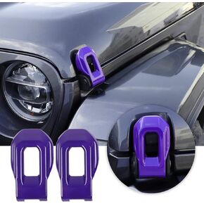 Voodonala for Jeep JL ABS Hood Latches Engine Buckle Bonnet Fastener Engine Cover Decor Trim Protction Cover for 2018-2024+ Jeep Wrangler JL JLU Gladiator JT Exterior Accessories 2pcs Carbon Fiber