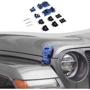 Hood Latch Stainless Steel Hood Catch Kit Fit for 2007-2018 Jeep Wrangler JK JKU/for 2018-2024 JL JLU & Jeep Gladiator JT,Purple Exterior Accessories
