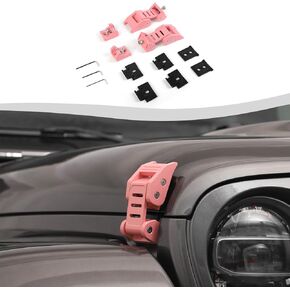 Hood Latch Stainless Steel Hood Catch Kit Fit for 2007-2018 Jeep Wrangler JK JKU/for 2018-2024 JL JLU & Jeep Gladiator JT,Purple Exterior Accessories