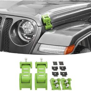 غطاء محرك السيارة مزلاج من الفولاذ المقاوم للصدأ مناسب لـ 2007-2018 Jeep Wrangler JK JKU/لـ 2018-2024 JL JLU وJeep Gladiator JT، ملحقات خارجية أرجوانية