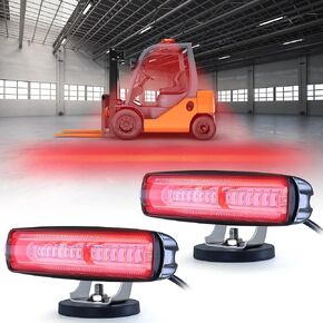 New Magnets LED Forklift Safety Lights Blue 30W DC 12-80V Warehouse Warning Lights Truck Safety Lights Side Zone Warning Lights 2 Pack