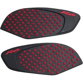 Red Gas Fuel Tank Pad Traction Side Fuel Knee Grip Decal Compatible with Yamaha YZF R6 2008-2016
