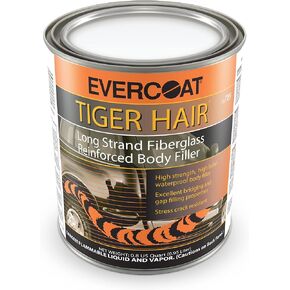 Evercoat Tiger Hair Long Strand Fiberglass Reinforced Filler - Waterproof Filler - 32 Fl Oz
