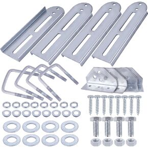 طقم دعامة مزدوجة علوية دوارة مجلفنة مقاس 8 بوصات (4 عبوات)، مجلفن للخدمة الشاقة مقاس 11 بوصة مع أجهزة عرضية لمقطورة القارب 3x3 in Kuwait