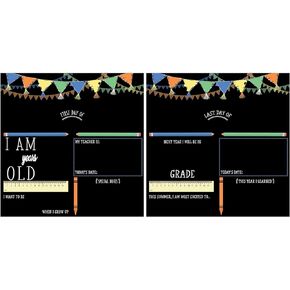 RoomMates Last or First Day of School Rainbow Chalkboard Peel and Stick Wall Decal, RMK5369CB