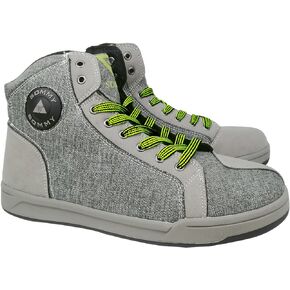 Riding Shoes for Men,Casual Street Sneakers with Wear-resistant Motorcycle Gear Pad, Side Zipper, Leather Heel Pad, Anti-slip Soles,Ankle Support
