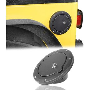 TJ Wrangler Locking Gas Cap Cover Fuel Filler Tank Gas Door Compatible with 1997-2006 Jeep Wrangler TJ & LJ