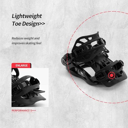 Rear Entry Step in Style Snowboard Bindings, Pro All-Mountain Adjustable Snowboard Bindings for Men Black, Unisex Adult Fit Most Boot Sizes in Saudi Arabia