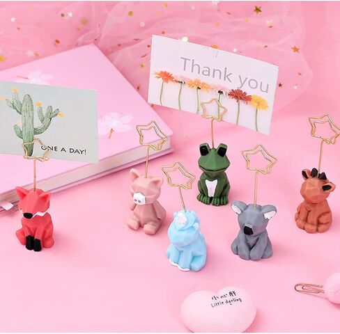 الضفدع تصميم الجدول بطاقة مذكرة حامل حامل ملاحظة حامل الأعمال الفنية بطاقات بريدية حفل زفاف عيد الميلاد ديكور غرفة مكتب المنزل 8 قطع in Kuwait