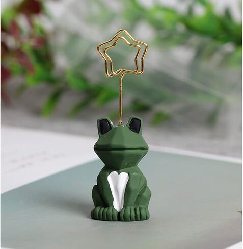 الضفدع تصميم الجدول بطاقة مذكرة حامل حامل ملاحظة حامل الأعمال الفنية بطاقات بريدية حفل زفاف عيد الميلاد ديكور غرفة مكتب المنزل 8 قطع in Kuwait