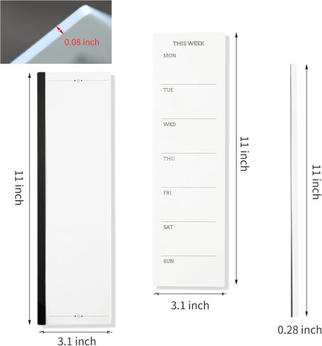 SWATOM لوحات مذكرة مراقبة مغناطيسية لوحة رسائل شاشة الكمبيوتر 2 قطعة شاشة أكريليك لوحة جانبية لوحة مذكرة أعلى جبل شاشة سطح المكتب حامل ملاحظات لاصقة للترتيبات الأسبوعية قائمة المهام in Kuwait