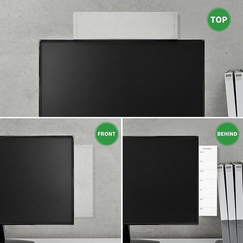 SWATOM لوحات مذكرة مراقبة مغناطيسية لوحة رسائل شاشة الكمبيوتر 2 قطعة شاشة أكريليك لوحة جانبية لوحة مذكرة أعلى جبل شاشة سطح المكتب حامل ملاحظات لاصقة للترتيبات الأسبوعية قائمة المهام in Kuwait