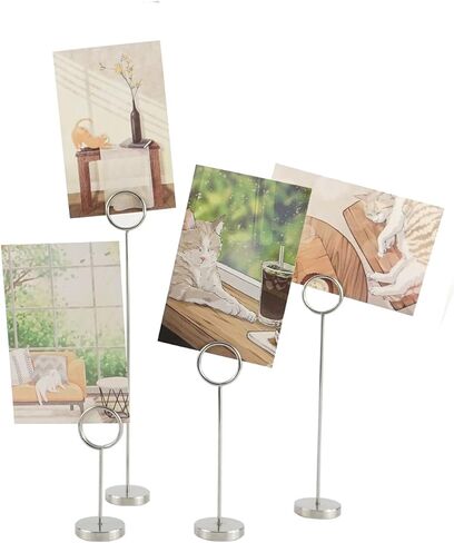 4 قطع حامل أرقام الطاولة، حامل صور، حامل مكتبي لبطاقات زفاف عيد الميلاد، بطاقات هدايا المكتب، لافتة الطاولة، لافتات الطعام، عرض الصور (3.9 بوصة، 5.9 بوصة، 7.9 بوصة، 9.8 بوصة) in Kuwait