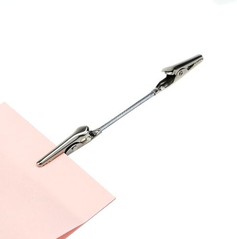 Metal Memo Clip Holders Double Head Alligator Clips Photo Clips Silver Number Card Holder Clips 4-Inch Length,Pack of 30 in Kuwait