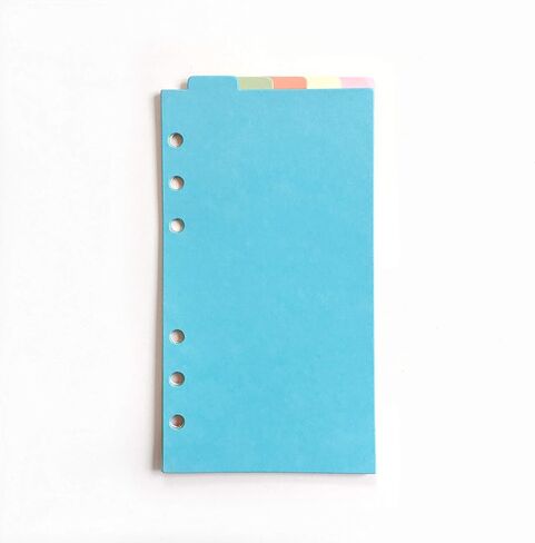 Index Tabs for A5/A6 6-Holes Cover Round Ring View Binder File Folder Loose Leaf Sheet Protectors Binder Cover Protector (12 PP Transparent, A5/21cm*15cm/8.5 Inch) in Saudi Arabia