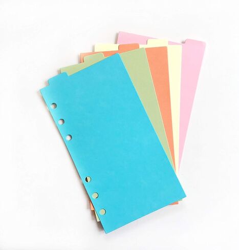 Index Tabs for A5/A6 6-Holes Cover Round Ring View Binder File Folder Loose Leaf Sheet Protectors Binder Cover Protector (12 PP Transparent, A5/21cm*15cm/8.5 Inch) in Saudi Arabia