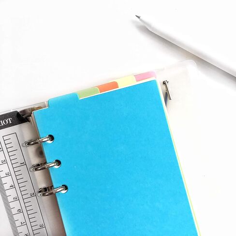 Index Tabs for A5/A6 6-Holes Cover Round Ring View Binder File Folder Loose Leaf Sheet Protectors Binder Cover Protector (12 PP Transparent, A5/21cm*15cm/8.5 Inch) in Saudi Arabia