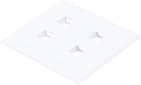 Monoprice 106732 Wall Plate for Keystone 4 Hole, Ivory in Saudi Arabia