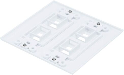 Monoprice 106732 Wall Plate for Keystone 4 Hole, Ivory in Saudi Arabia