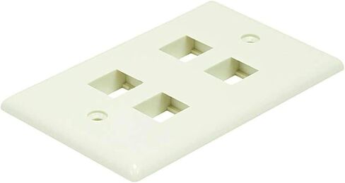 Monoprice 106732 Wall Plate for Keystone 4 Hole, Ivory in Saudi Arabia