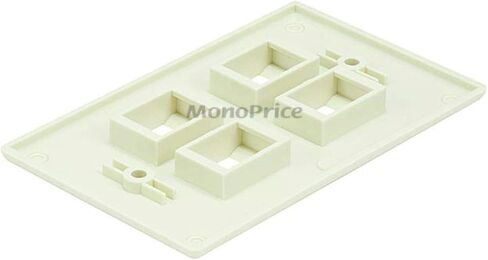 Monoprice 106732 Wall Plate for Keystone 4 Hole, Ivory in Saudi Arabia
