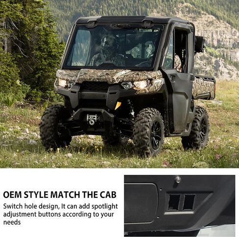 بطانة السقف الأمامي للمدافع، أغطية سماعات بطانة السقف العلوي الأمامي لملحقات Can-Am Defender/Defender Max HD8 HD10، استبدال #715003098 (قطعة واحدة) in Saudi Arabia