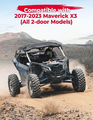 سقف KEMIMOTO X3، سطح صلب متوافق مع Can Am Maverick X3 2017-2024 قطعتان من السقف العلوي واقي من الشمس يحل محل OEM #715002902 in Saudi Arabia