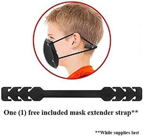 قناع سيليكون قابل لإعادة الاستخدام مع مرشحات داخلية قابلة للاستبدال (أسود) in Kuwait