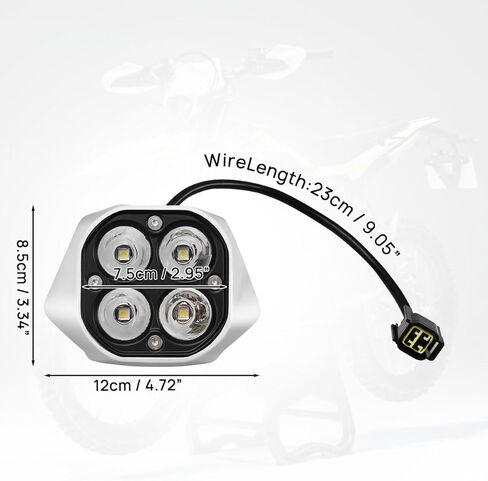 المصباح الأمامي مع غطاء لـ Sur Ron Ultra Bee 2022 2023، مصباح أمامي للدراجة النارية مع مجموعات إضاءة رأس كفن التبديل، Plug N Play in Kuwait